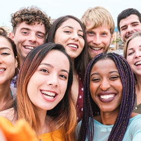 group of youth smiling