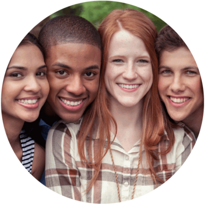 group of youth smiling